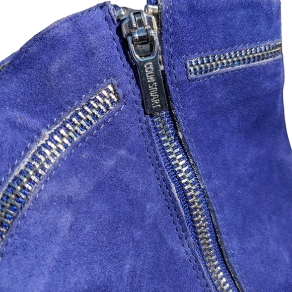 Collin Stuart Leather Zipper Platform Stilletto Heal Boots - Picture 7 of 8